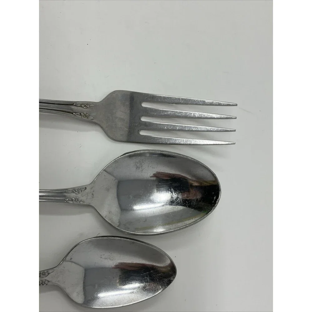 Oneida MANSFIELD Amadeus Stainless 3 Piece Set Wm A Rogers Flatware Fork Spoons